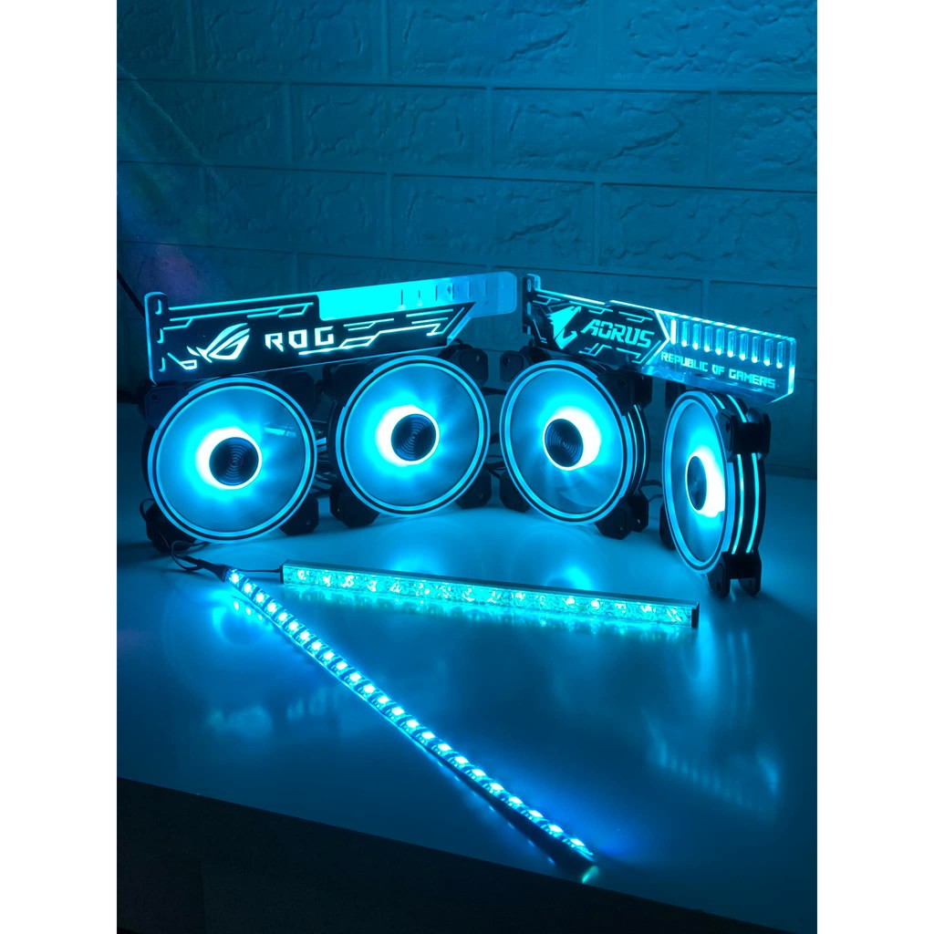 Fan Case Coolmoon M1 - Led RGB (Led tâm + Led viền) - Đồng bộ qua Hub Coolmoon