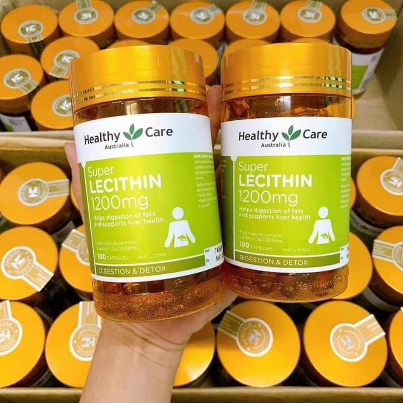 Mầm đậu nành super lecithin healthy care 1200mg 100 viên của úc