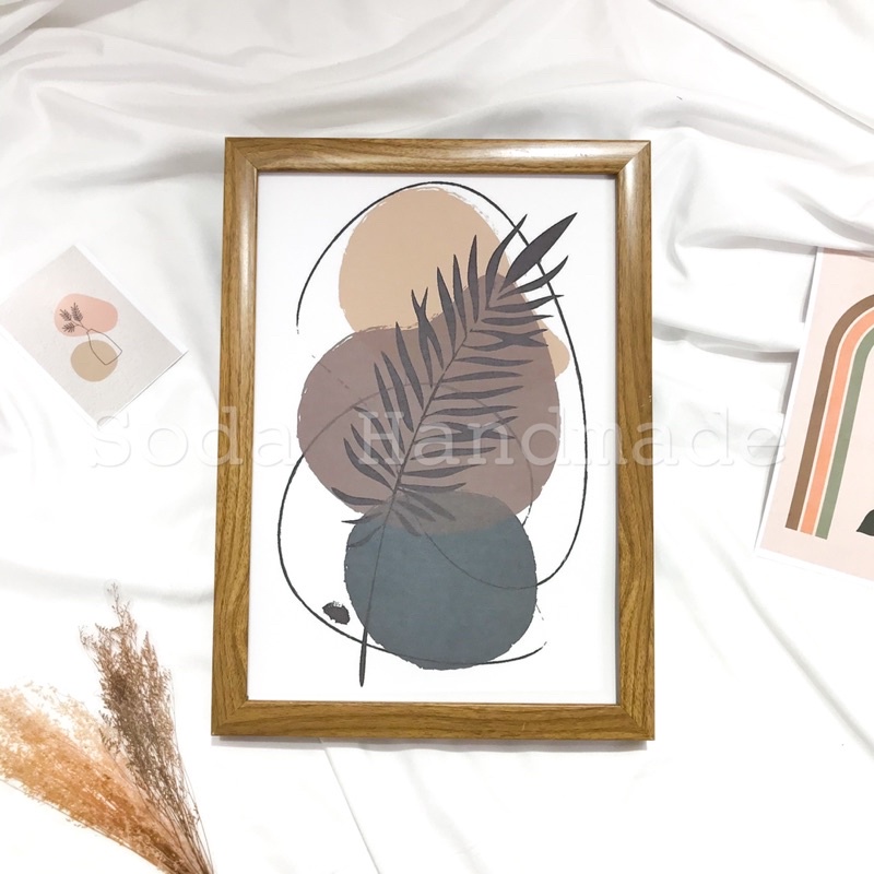 (Tặng kèm tranh)Khung ảnh phong cách Vintage Minimalism Bắc Âu Tối Giản