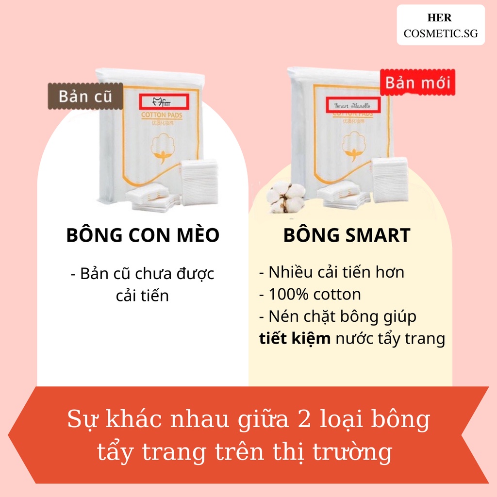 Bông tẩy trang 3 lớp cao cấp - Gói 222 miếng bông tẩy trang COTTON PADS