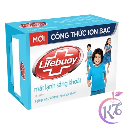 Combo 6 xà bông cục Lifebuoy 90g Mát Lạnh Sảng Khoái với chiết xuất Bạc Hà, bảo vệ diệt khuẩn 10  - xà phòng