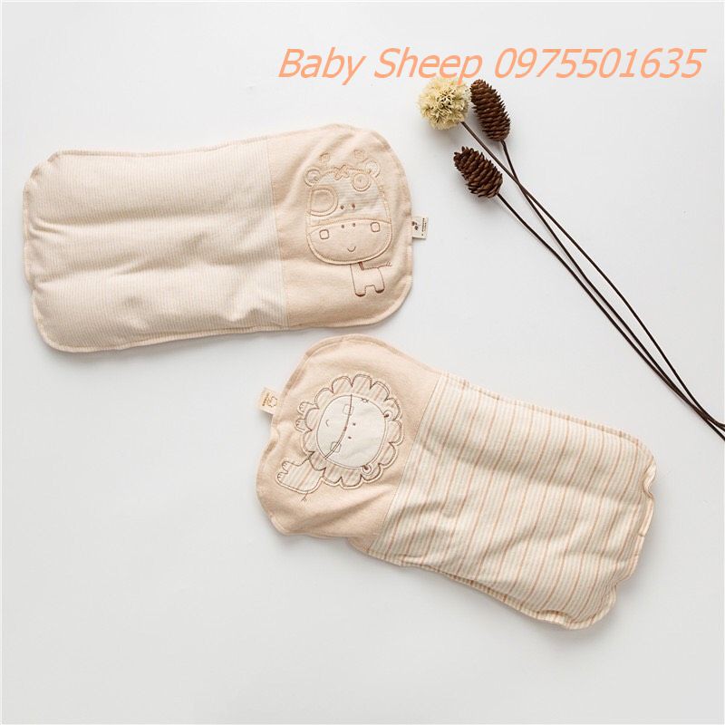 Gối cho bé bằng vỏ hạt kiều mạch giúp bé dễ ngủ vỏ gối 100% SỢI COTTON HỮU CƠ TỰ NHIÊN không chất tẩy nhuộm