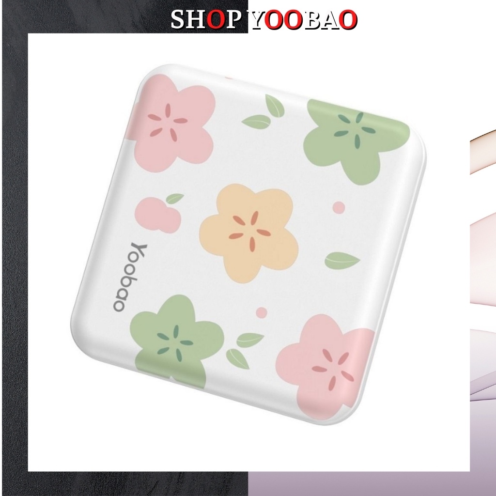Pin dự phòng siêu mini Yoobao YB – 6024 10.000mah với kích thước nhỏ gọn,họa tiết sắc nét,phong cách trẻ trung