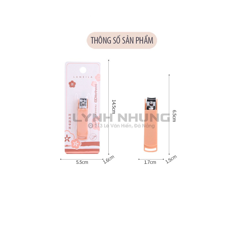 Bấm móng tay vỏ nhựa cam 3325