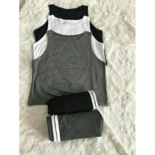 Combo 2 bộ tập gym đen + xám