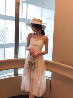 [ORDER] Váy phối voan chấm bi [ảnh thật ở cuối]