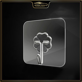 Móc Dán Tường Treo Đồ Trong Suốt, Móc Dính Cường Lực Thần Thánh Siêu Dính Đa Năng, Siêu Chắc 6x6 cm