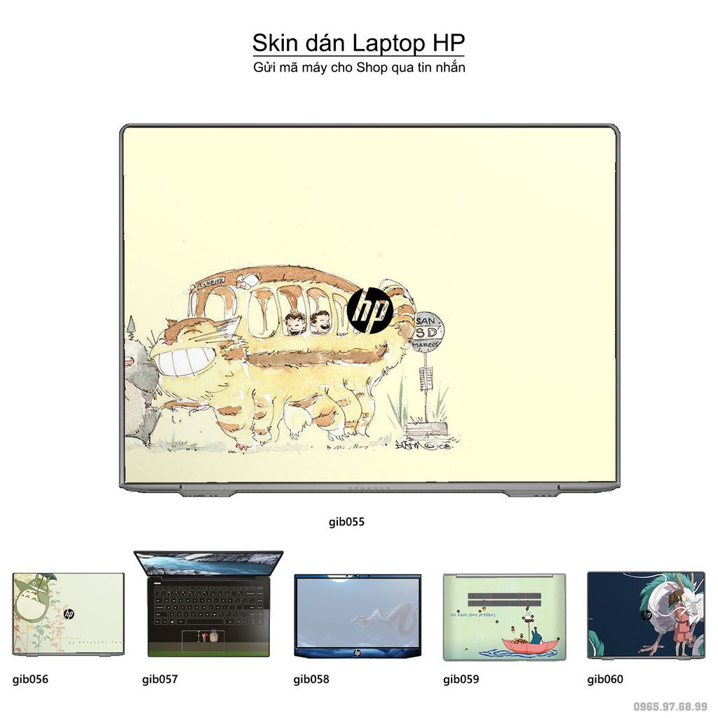 Skin dán Laptop HP in hình Ghibli _nhiều mẫu 9 (inbox mã máy cho Shop)