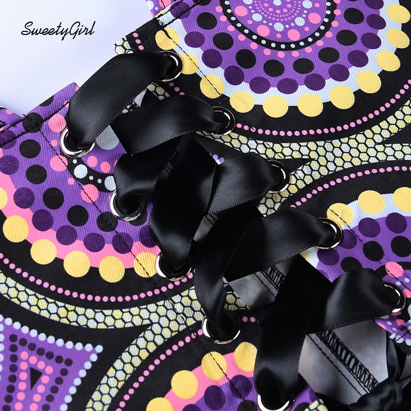 Áo Tank Top Cổ Chữ U In Họa Tiết Phong Cách Đường Phố Thời Trang Quyến Rũ Cho Nữ