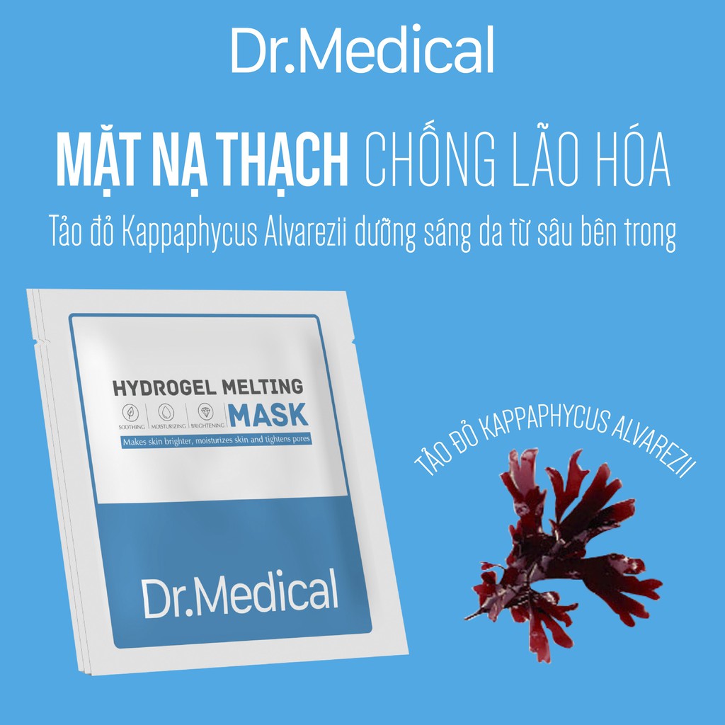 Mặt nạ thạch 1 hộp 4 miếng Dr Medical SIÊU CẤP ẨM VÀ HỒI PHỤC DA Hydrogel melting mask