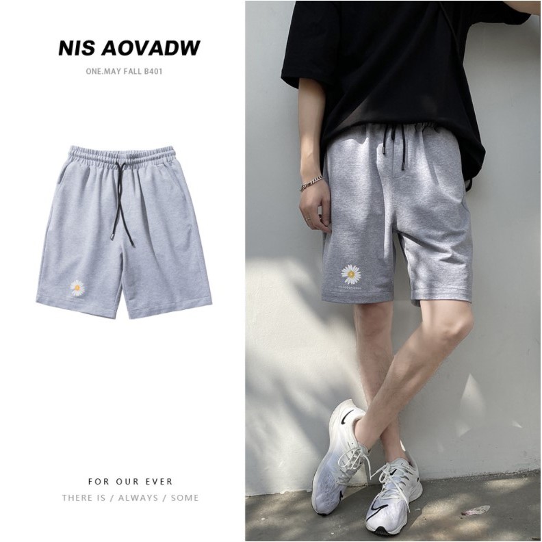 Quần short thể thao hoa cúc daisy unisex siêu hot | BigBuy360 - bigbuy360.vn