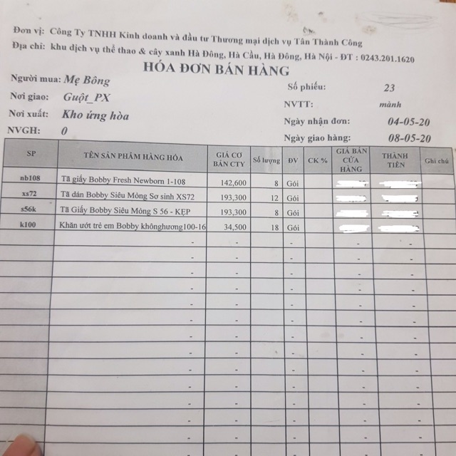 Tã dán Bobby XS38/XS70/S54/S80/M46/M76/L42 miếng