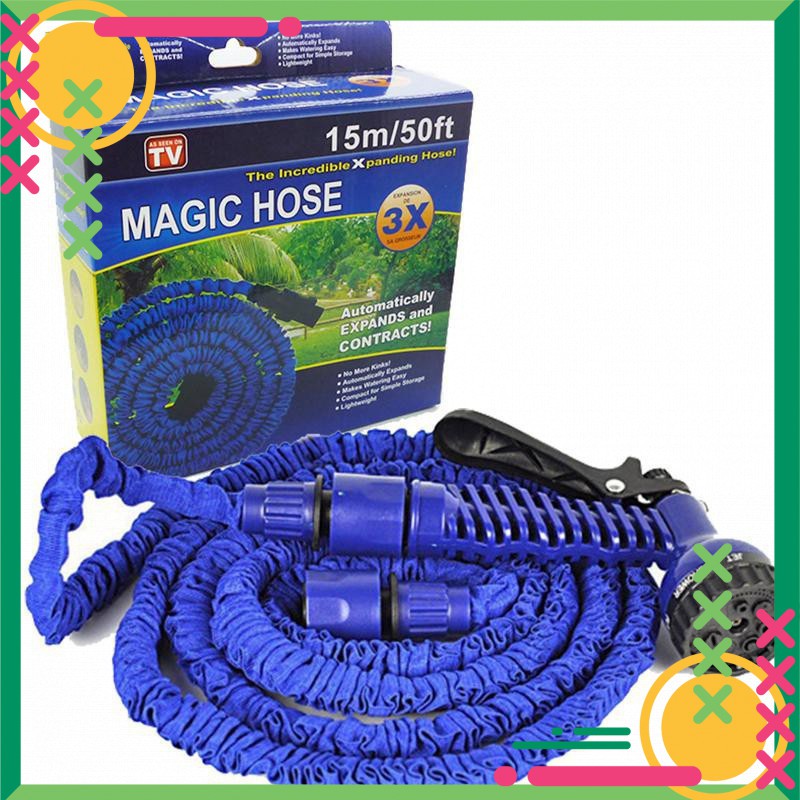 🔏Hàng Loại 1🔏 Vòi Rửa Xe, Tưới Cây, Vòi Xịt Rửa Thông Minh Giãn Nở Magic Hose Giãn Nở 15/30M