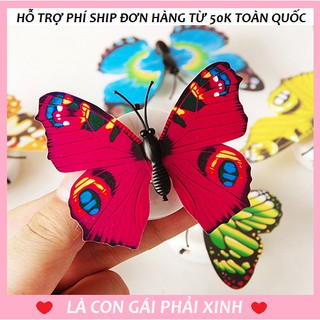 Đèn LED hình con bướm xinh xắn dán tường trang trí phòng cho bạn nữ, đèn led bướm dán tường nhiều màu rực rỡ