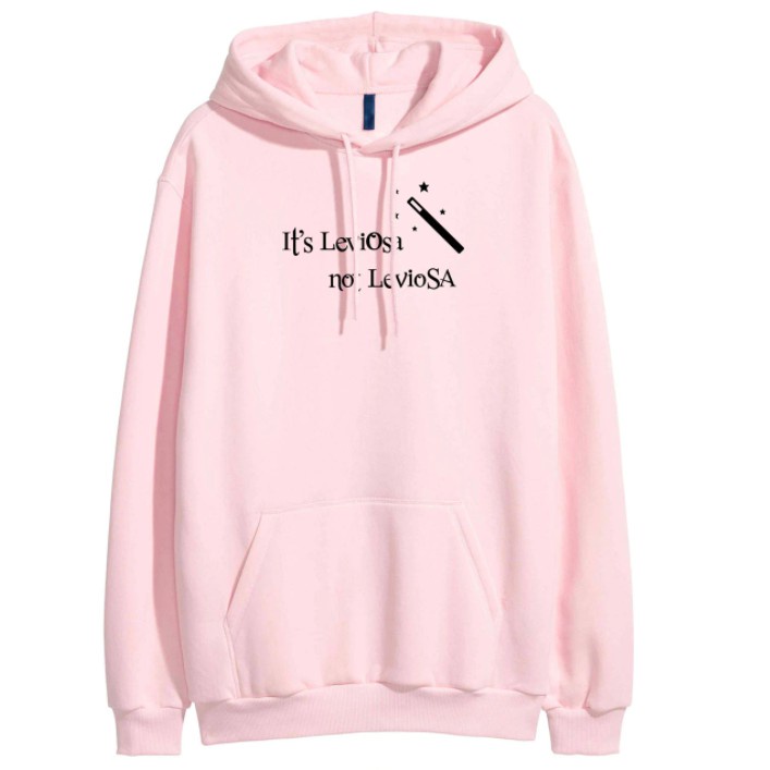 Áo Hoodie Unisex In Hình Kangaroo Của Harry Potter Its Leviosa Not Hermione