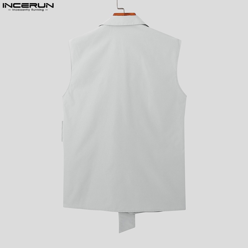 Áo khoác INCERUN không tay thiết kế độc đáo thời trang cho nam