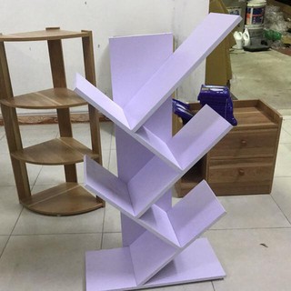 KỆ SÁCH VÂN GỖ XƯƠNG CÁ 5 TẦNG