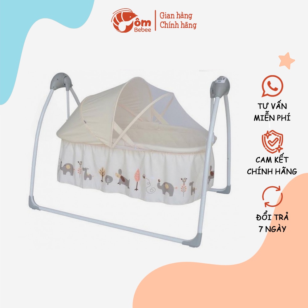 Nôi rung điện cho bé Mastela SG239, nôi đưa em bé tự động có phát nhạc - Tôm bebee