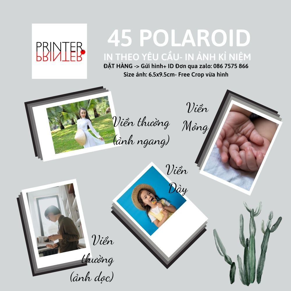 [COMBO IN ẢNH] 27-90 card polaroid in theo yêu cầu