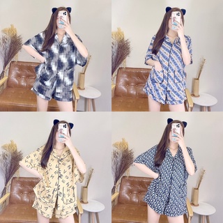 Đồ bộ Pijama - Form cánh dơi quần cộc cao cấp ❤️