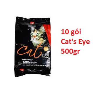 10 gói thức ăn mèo cat's eye gói 500gr