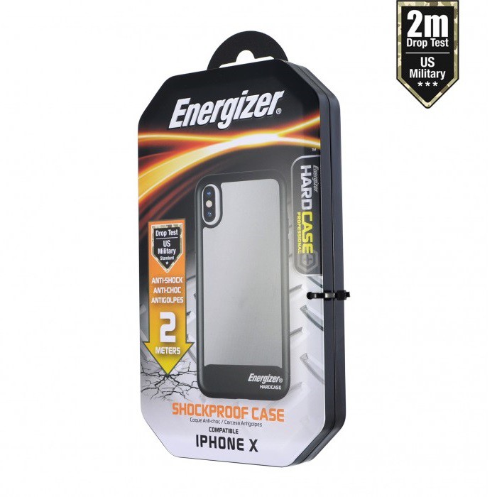 Ốp lưng Energizer chống sốc 2m cho iPhone X - ENCOSPIP8BK