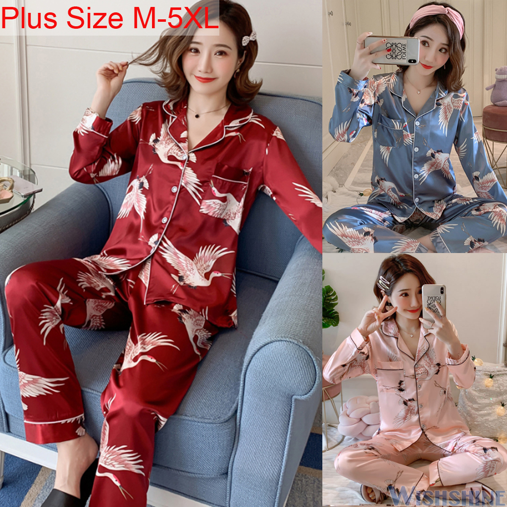 Bộ Đồ Ngủ Dài Tay Plus Size M-5XL