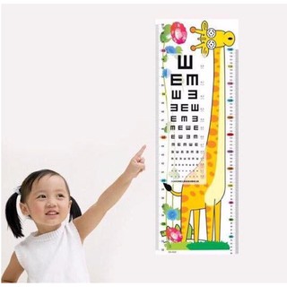 Decal dán tường thước đo chiều cao cho bé
