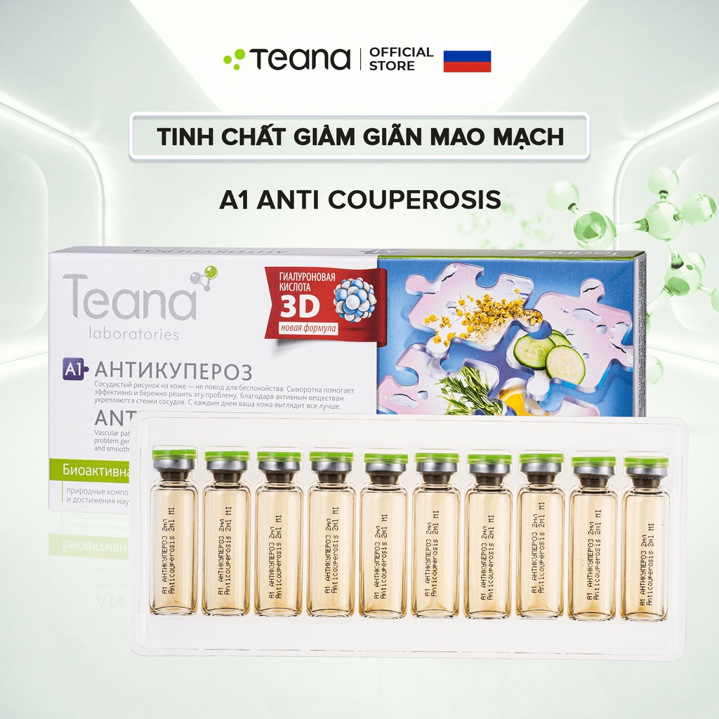 Serum Teana A1 Anti Couperosis giảm mẩn đỏ, giãn mao mạch 20ml