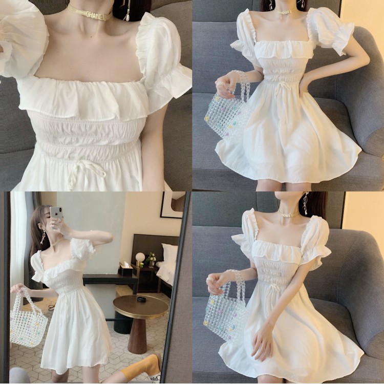 Đầm nữ dáng xòe mini tay ngắn Emilyshop