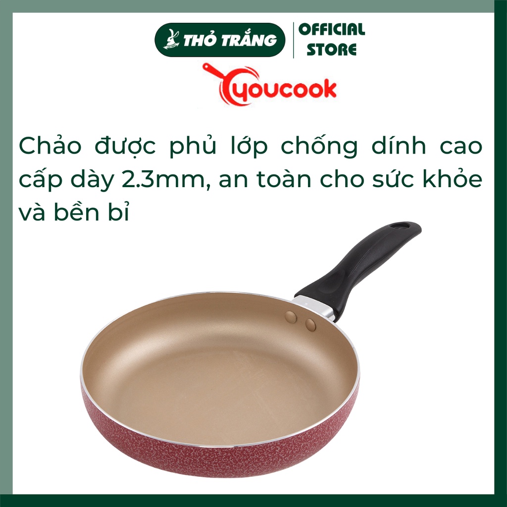 Chảo nhôm chống dính cao cấp thương hiệu You Cook (Giao màu ngẫu nhiên)