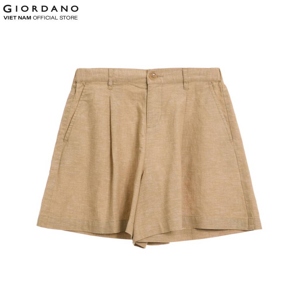 Quần Shorts Nữ Linen Giordano 05400228