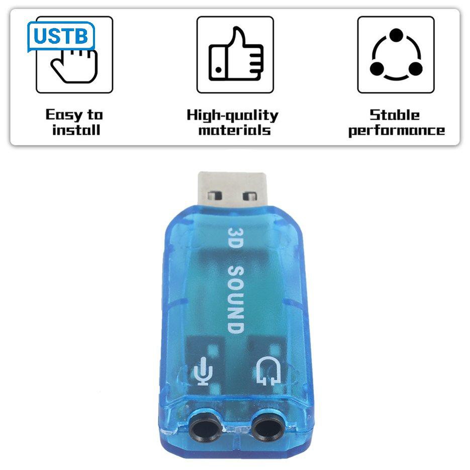 Card Âm Thanh Usb 1.1 7.1 Ch 3d Cho Máy Tính