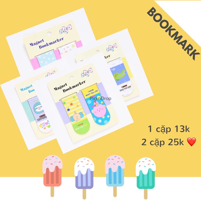 Combo 2 cặp BOOKMARK NAM CHÂM