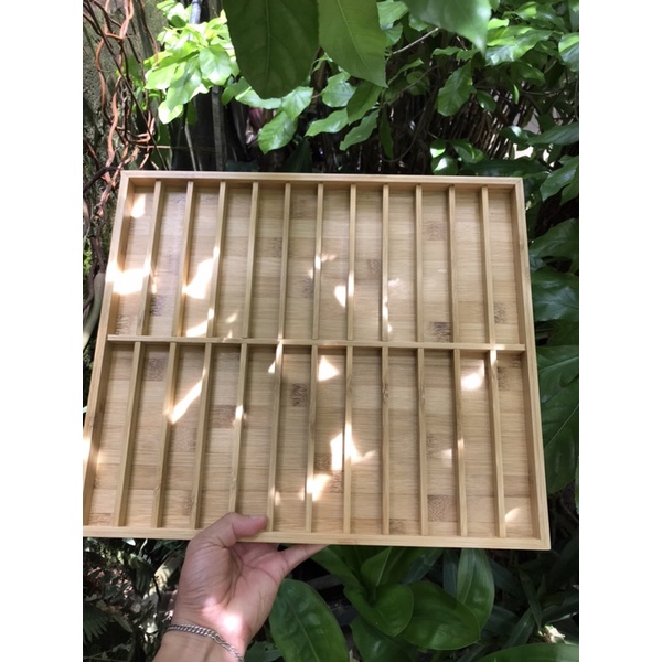 Khay đựng dây đồng hồ gỗ tre