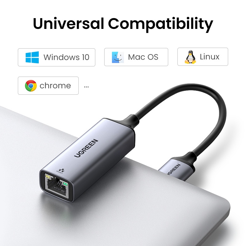 Bộ chuyển đổi USB 3.0 sang mạng LAN 10/100/1000Mbps RJ45 UGREEN 50922