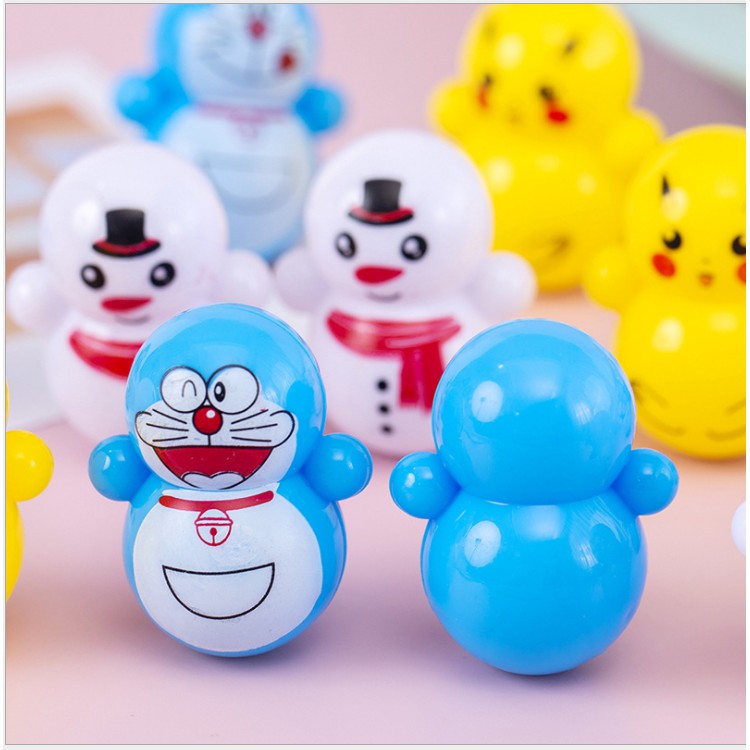 Đồ chơi lật đật mini squid game trò chơi con mực lật đật doraemon minions pikachu cho bé siêu dễ thương