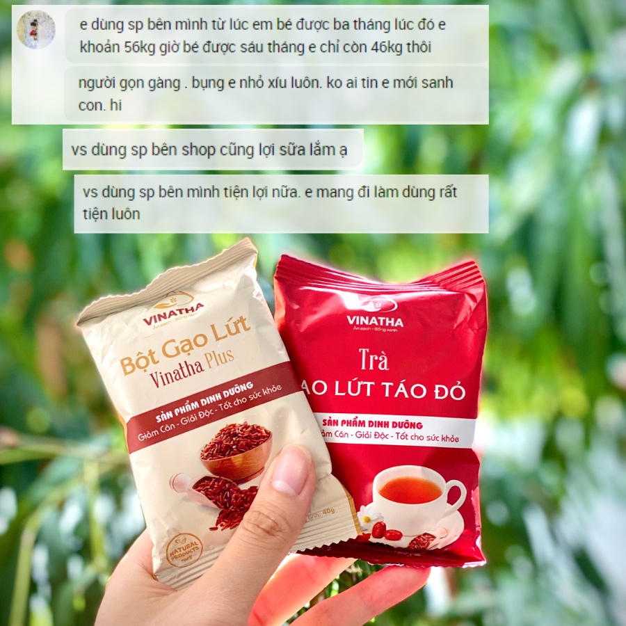 2 Set Bột Trà Gạo Lứt Ăn Kiêng Giảm Cân VIP Vinatha - 3080gr