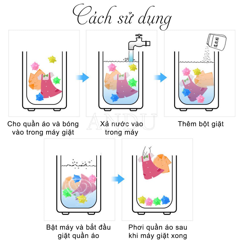 Bóng Giặt Quần áo,  Bóng giặt Mini Sinh Học Siêu Sạch, Là Thẳng Quần Áo