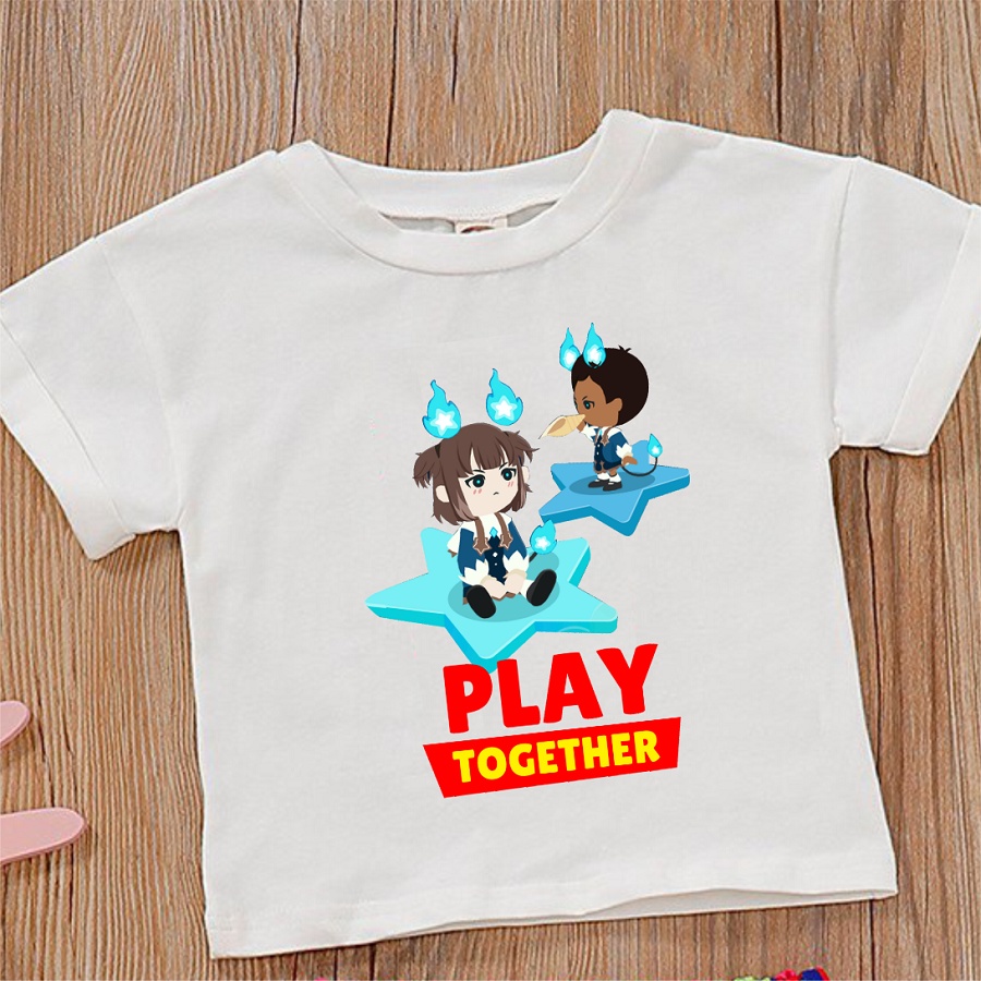 Áo phông cộc tay trẻ em in hình Play Together cực hot đủ size cho bé trai bé gái