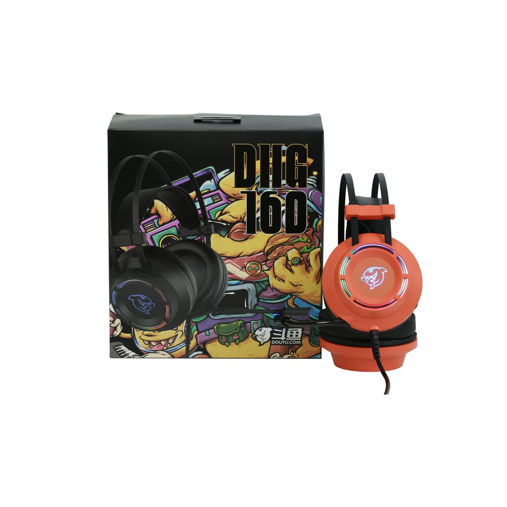 Tai nghe gaming AJAZZ DHG160 RGB ( Black/ Pink/ Orange) | BigBuy360 - bigbuy360.vn