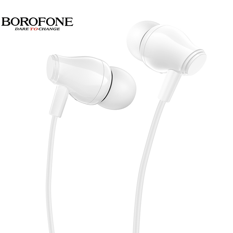 Tai nghe nhét tai BOROFONE BM61 chống ồn có mic đàm thoại, dây dài 1.2m - Chính hãng