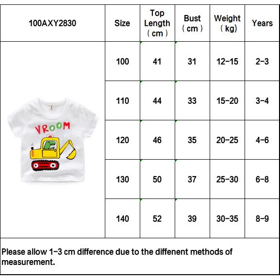 Áo thun SOFFNY chất liệu cotton tay ngắn in họa tiết hoạt hình thời trang mùa hè cho bé