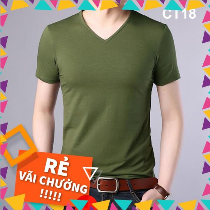 [Hàng Xả Kho Giá Vốn] Áo thun nam cổ tim tay ngắn chất 100% cotton đẹp nhiều màu thời trang _vifa | BigBuy360 - bigbuy360.vn