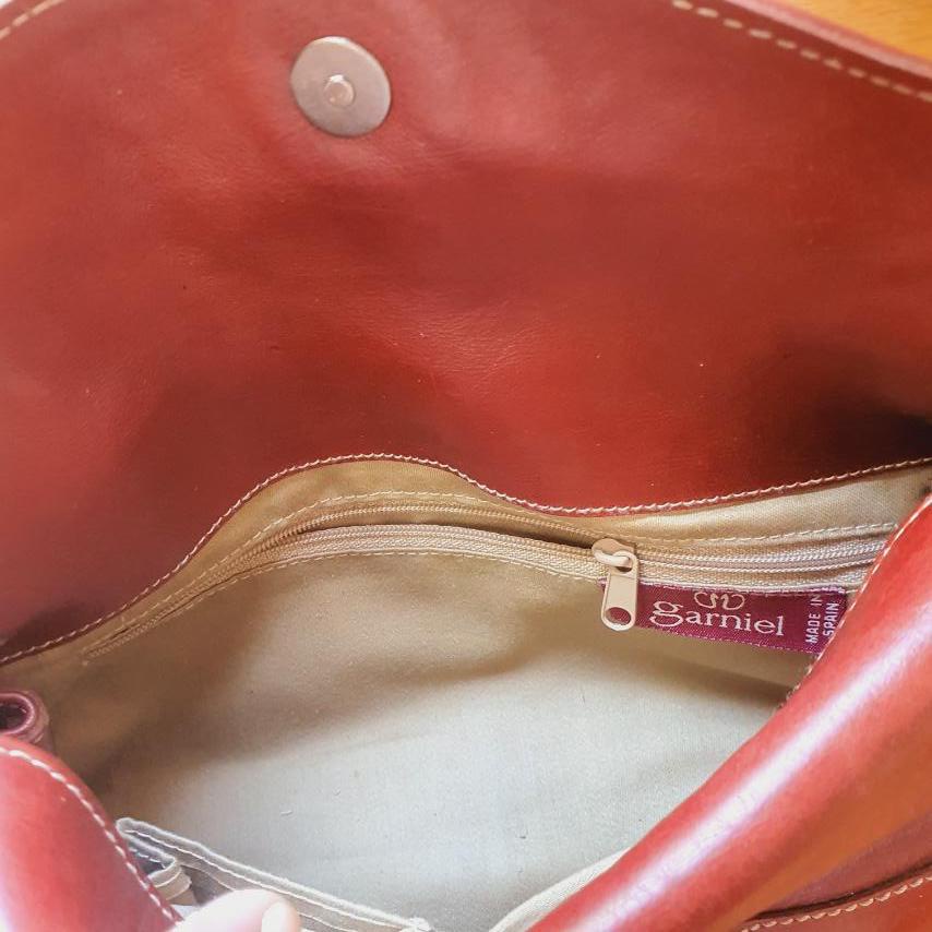 Túi đeo vai da thật vintage. Hiệu Evergreen. Made in Spain - em và nắng