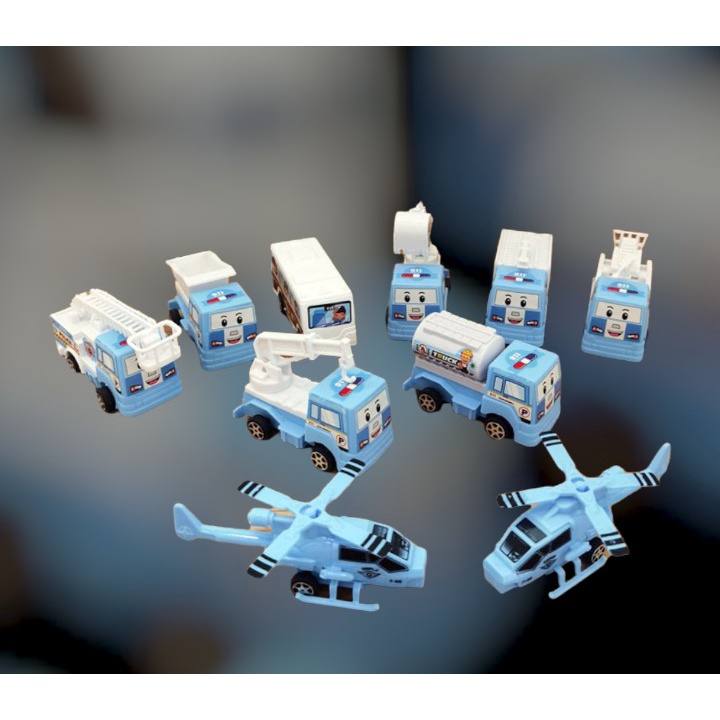 Bộ Xe Ô Tô - Máy Bay - Tàu Thủy Mini Chạy Đà Cho Bé