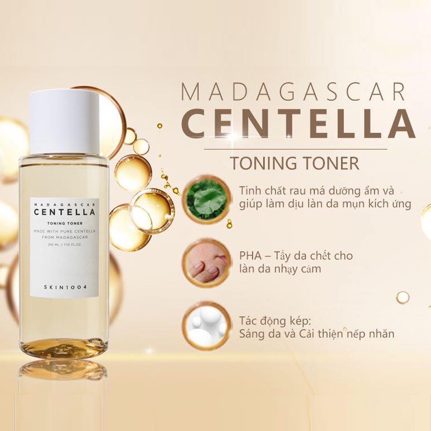 Nước hoa hồng SKIN1004 MADAGASCAR CENTELLA TONING TONER Phục hồi và tái tạo da