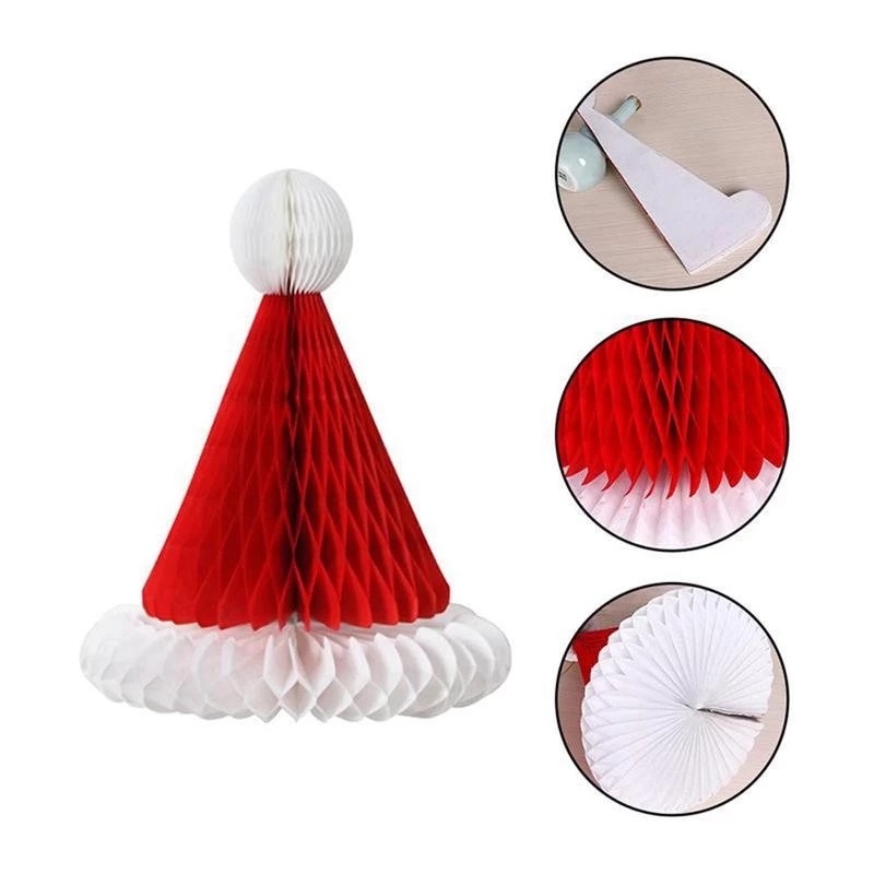 Lồng Đèn Giấy Thủ Công Có Thể Gập Lại Treo Trang Trí Cây Thông Giáng Sinh / Năm Mới
