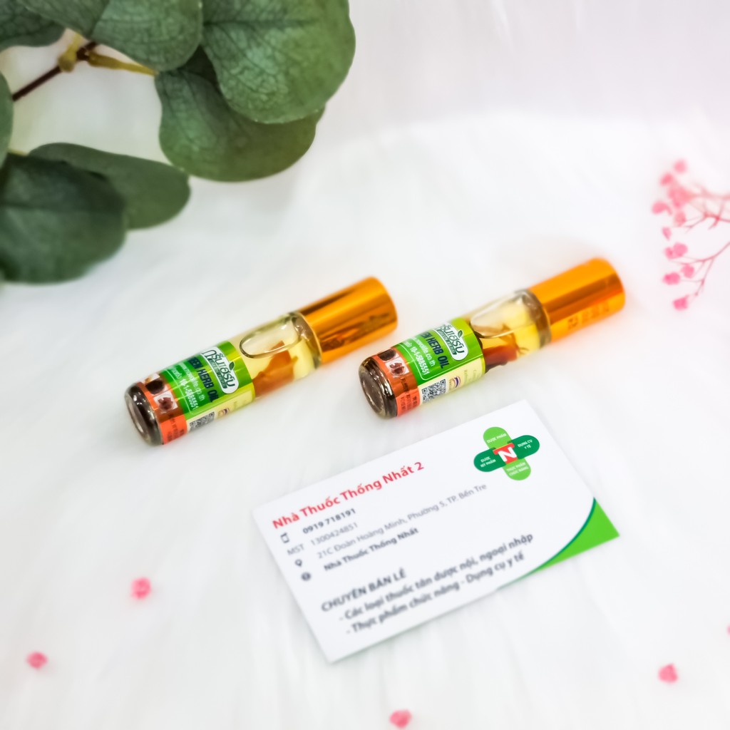 [CHÍNH HÃNG] - Dầu Nhân Sâm Thái Lan Dạng Lăn Tiện Lợi Ginseng Green Herb Oil 8ml