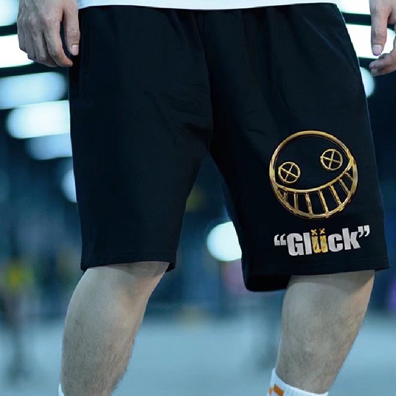 Quần Short Nam In Chữ Phong Cách Hip Hop Size M-8XL